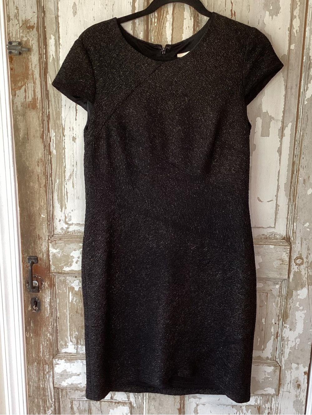 Aidan By Aidan Mattox Black/gold Cap Sleeve Dress Women's Size 12